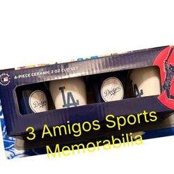 New Los Angeles Dodgers 4-Pack Shot Glasses