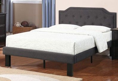 New FULL dark gray Platform bed frame