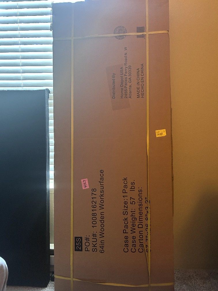 Unopened Solid Wood Husky Desk Top