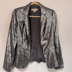 Michael Kors Silver Sequin Blazer