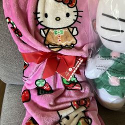 Hello kitty Pink Christmas Blanket