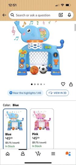 Toddler Basketball Hoop & Soccer Goal, Montessori Toy, Interactive Musical Sports Toys with Light,