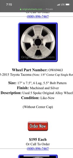 Toyota Tacoma Rims 17 inch pre runner