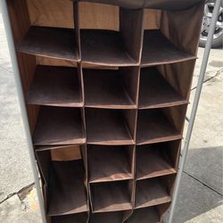tall metal brown organizer shoe rack stand ect
