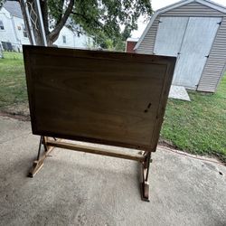 Handcrafted Solid Oak Drafting Table / Adjustable Desk
