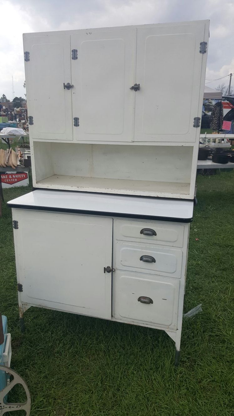 Rare All metal Hoosier Cabinet. Tin for Sale in Spring Grove IL OfferUp