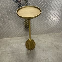 West Elm Faceted Brass Drink Table (7.5")