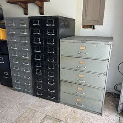 Vintage Metal Storage File Cabinets - $10 each