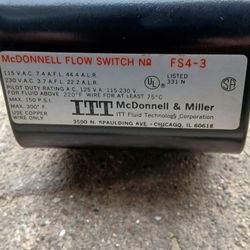MCDONNELL FLOW SWITCH No FS4-3