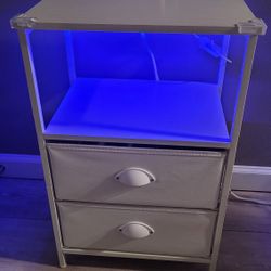Nightstand Table With Plugs And LED Light