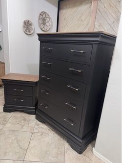 Tall dresser and nightstand set