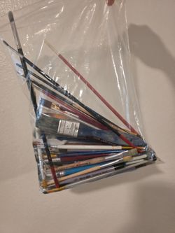 Bag of Mixed Paint Brushes