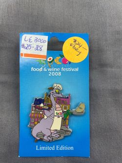 Disney Epcot Food & Wine Festival 2008 Figment Chef LE3000 Limited Edition Pin