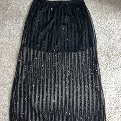 Fancy Black Skirt Size L