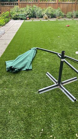 Large patio umbrella with stand