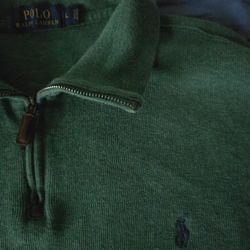 Polo Ralph Lauren Quarter-Zip Sweater – L (Green)