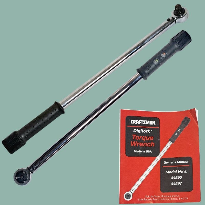 CRAFTSMAN 44597 1/2" Digitork Torque Wrench 25–250 ft-lb US Metric Chrome USA