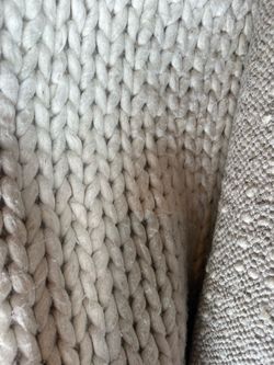 10x8 Natural White Chunky Knit Wool Rug - FREE