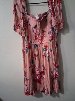 Pink Floral Women Dress 