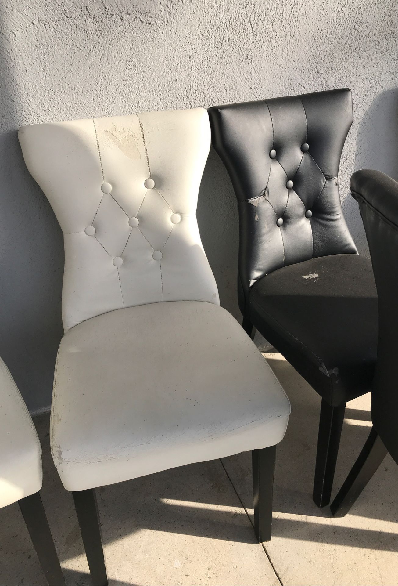 White and black chairs