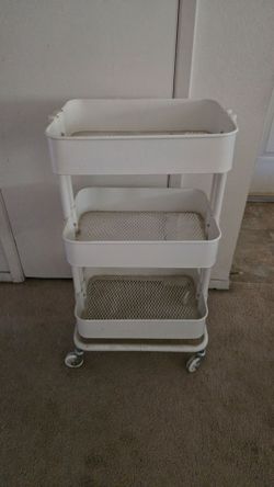 IKEA Råskog White 3-Tier Rolling Cart