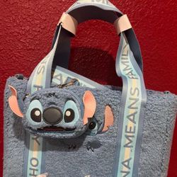 stitch tote with coin bag