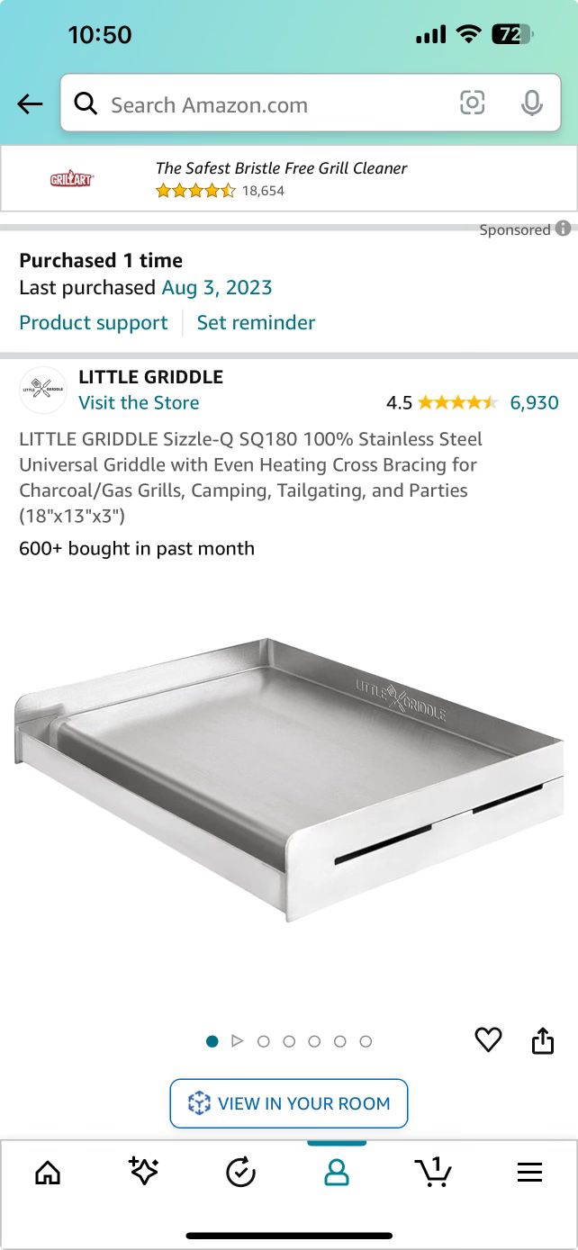 MOVING/MUST SELL- New in Box -Stainless Steel Griddle 