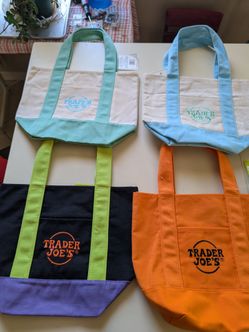Trader Joe Mini Canvas Totes