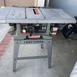 Craftsman 10 in Table Saw, 15 amp, 3.0 hp