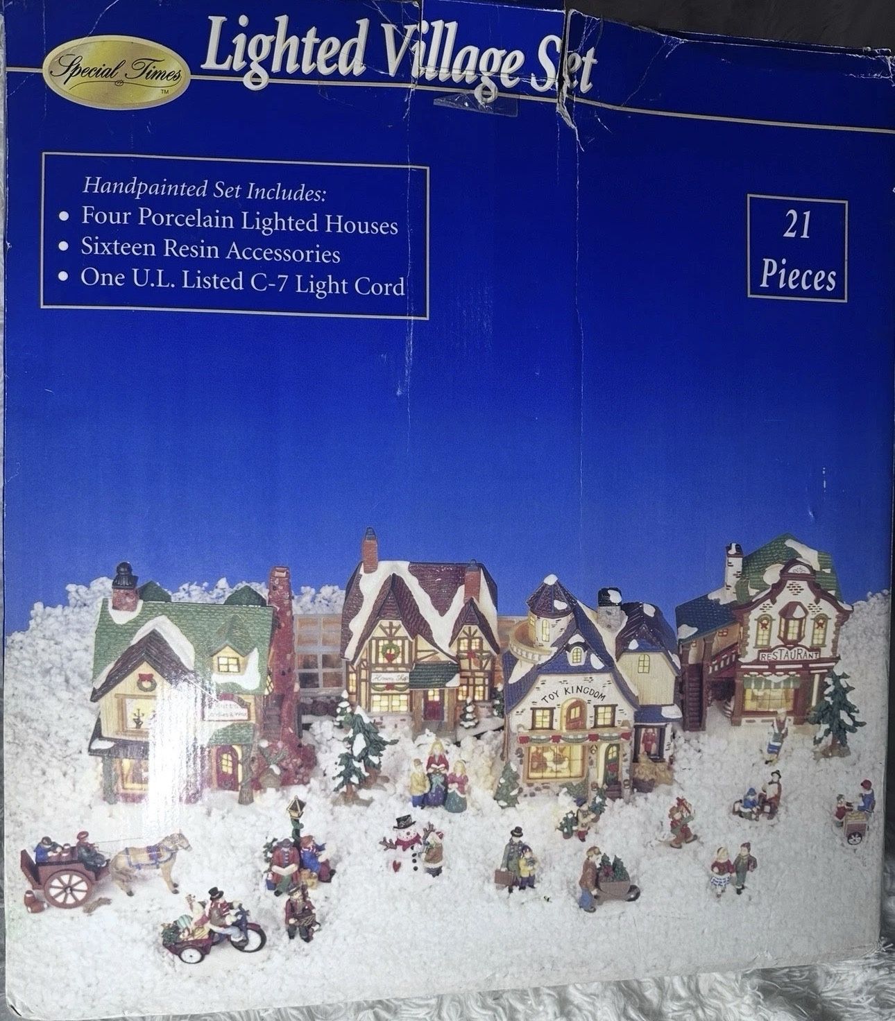 Vintage Special Times Lighted village Christmas theme BIG SET