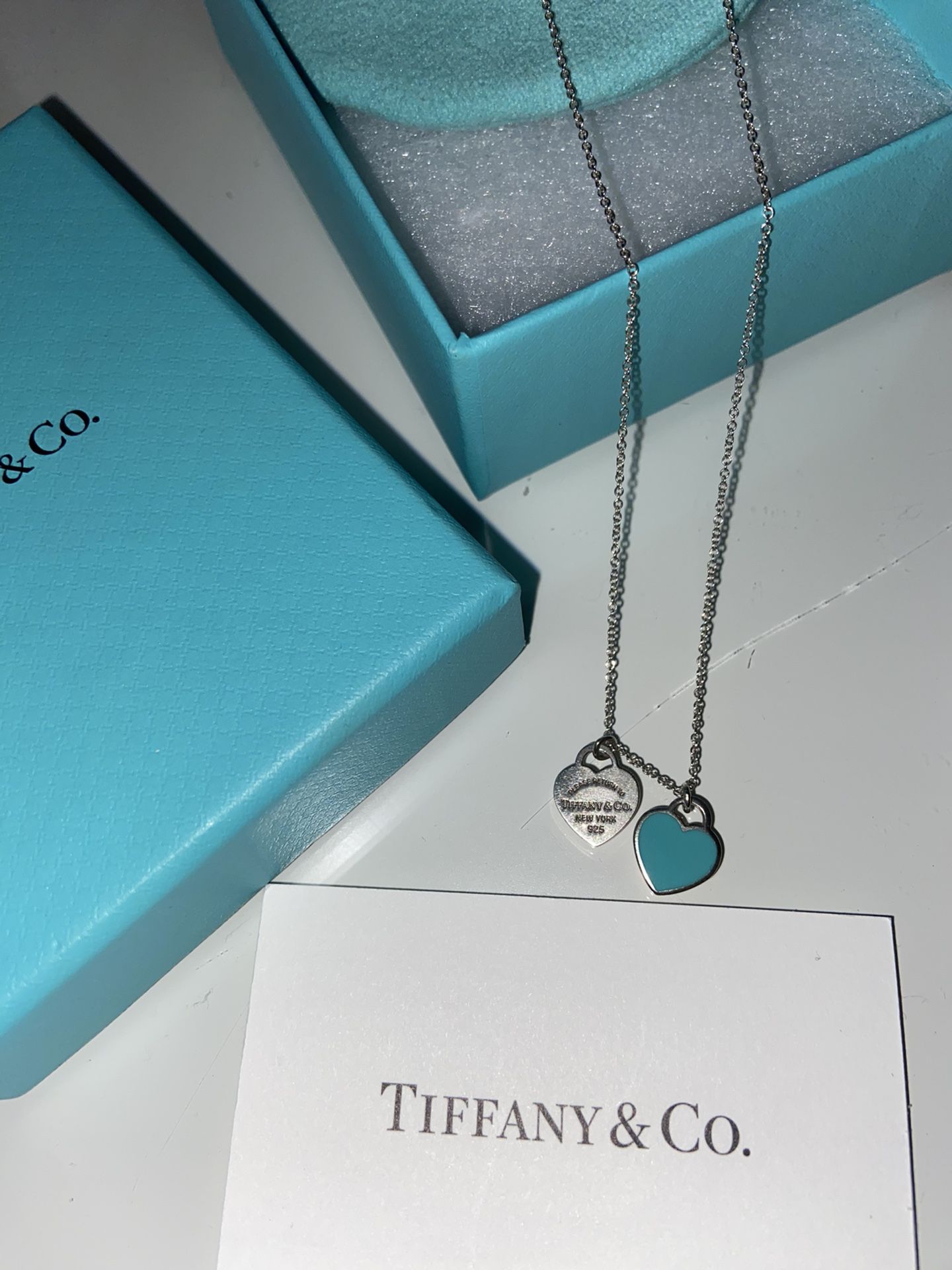Tiffany&CO Blue Heart Necklace 