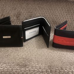 3 Wallets! Brand New Coach, slightly used Champion and Tommy Hilfiger