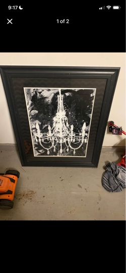 Framed Chandelier Wall Art Print
