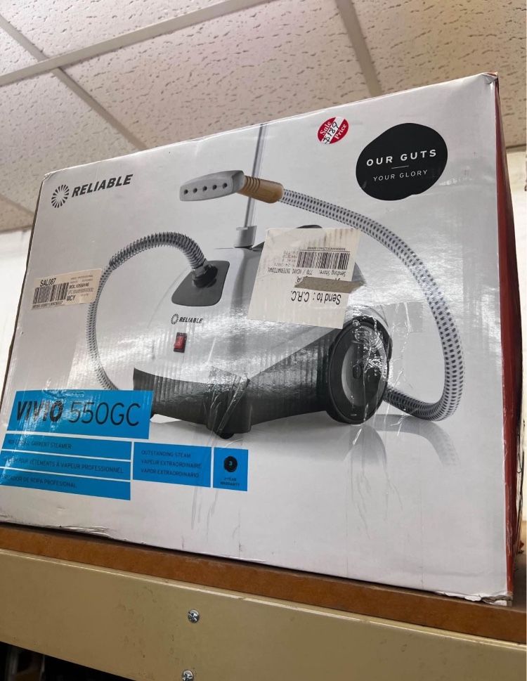 Steamer Reliable 550 GC Professional Garment Steamer w/ Metal Head, New in Box