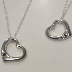 Authentic Sterling Silver Heart Necklace 