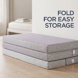 4in Tri-Fold Portable Mattress - Gray
