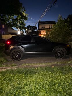 20” x 7.5”, 5 x 114.3 Mazda wheels/rims w/ tires.