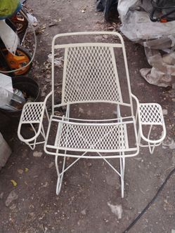 Wrought iron toddler rocking chair