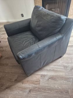 Leather sofa chair