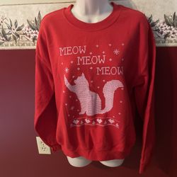 Gildan Christmas Cat Sweatshirt 