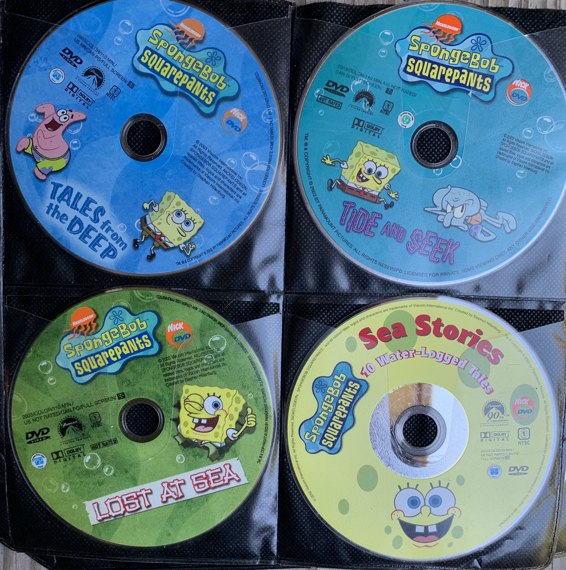 7 SPONGEBOB AND NICK PICKS DVDS. SELLING AS A GROUP. READ BELOW FOR SAVINGS INFO!