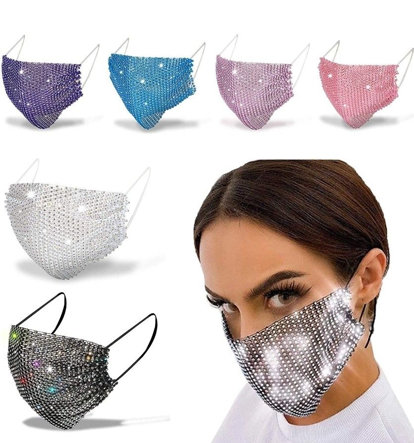 6 Color Reusable Washable Bedazzled Mask