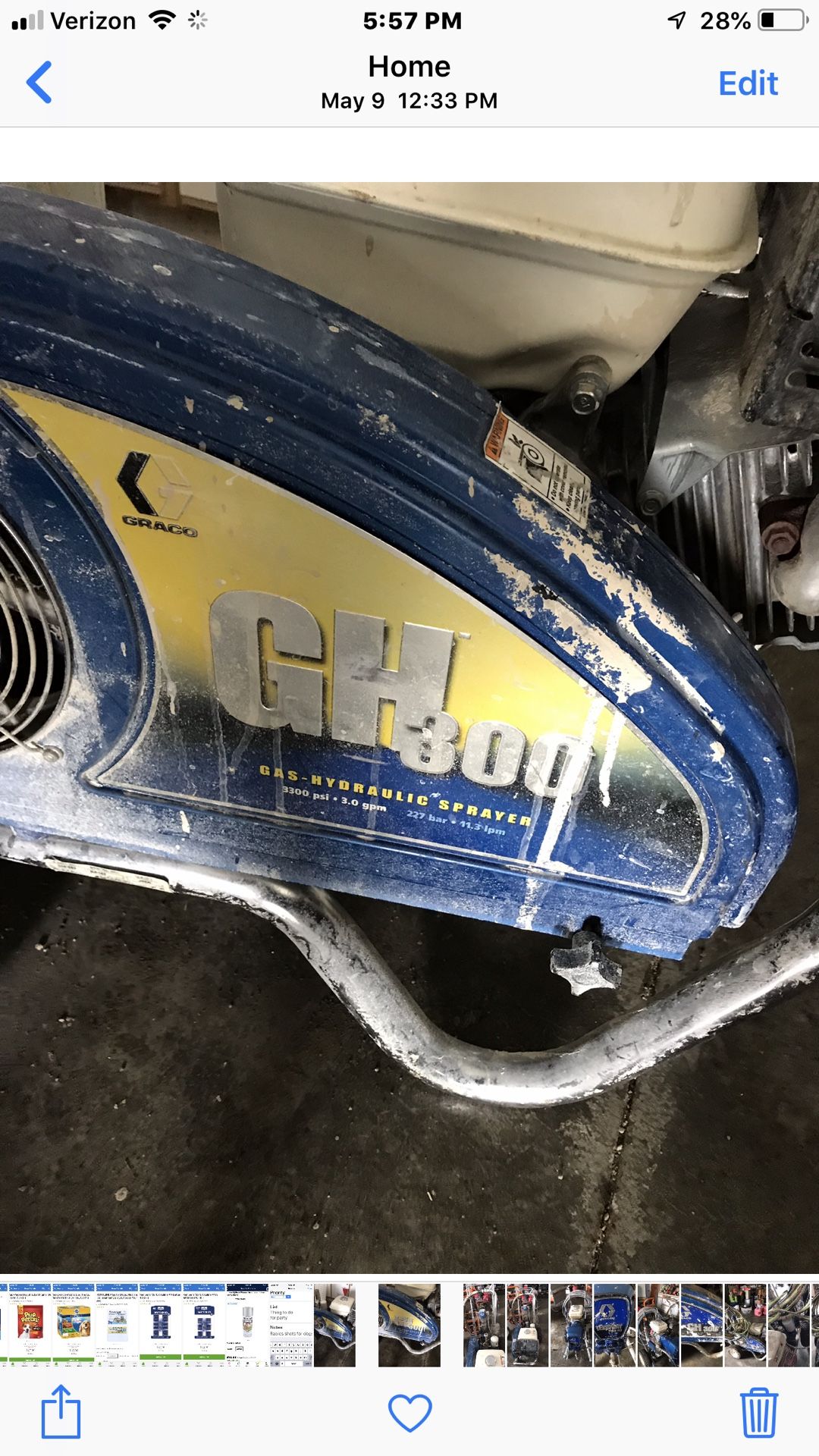 Graco Gh 300 Gas Hydraulic Airless Sprayer Procontractor Series (24w936