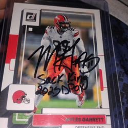 Myles Garrett Signed Autograph NFL Football Card Cleveland Browns Auto