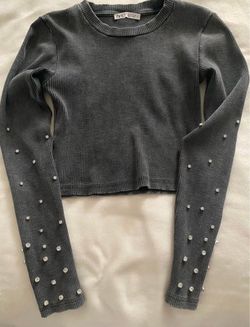 Zara rhinestone top