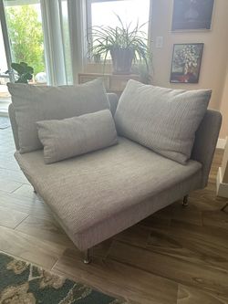 Beige Gray IKEA Corner Chair