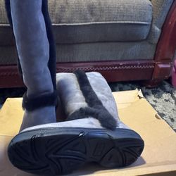 New UGG Sunburst Extra Tall Boots - Grey - Women's Size 7 $150