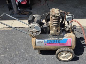 Campbell Hausfeld Power-Pro VT910201 2HP 11-Gal Belt-Drive Air Compressor + Hose - Shop Garage