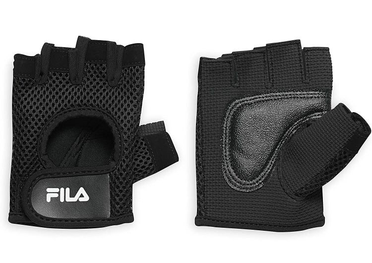 FILA Accessories Exercise Gloves - Classic Fitness Workout Gloves for Men & Women | Padded Palm Breathable Mesh | Ideal for Weightlifting, Floor Gym R