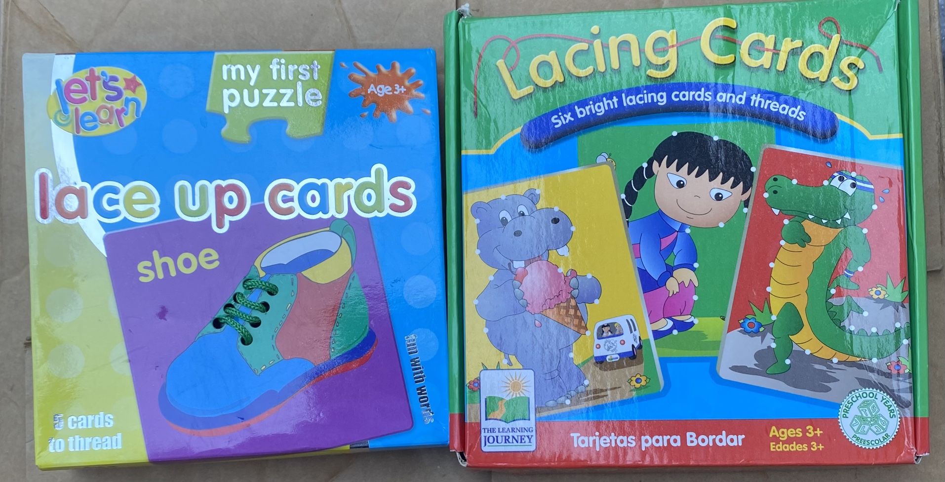 Lace Up Cards And Lacing Cards Both For $4 Cards Are Like New